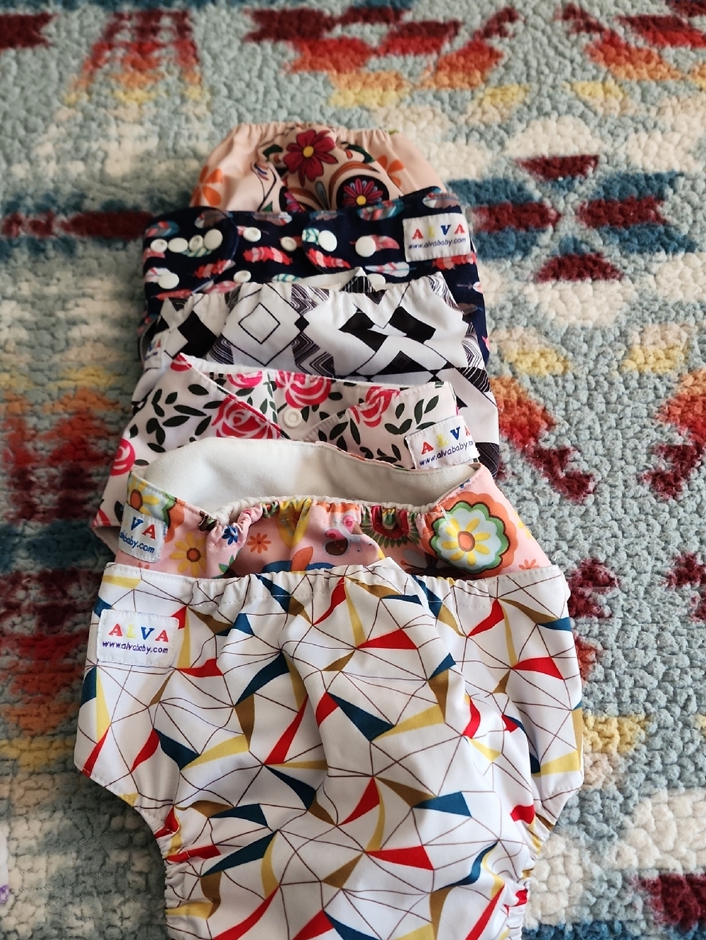 Six (6) Alvababy Cloth Diapers